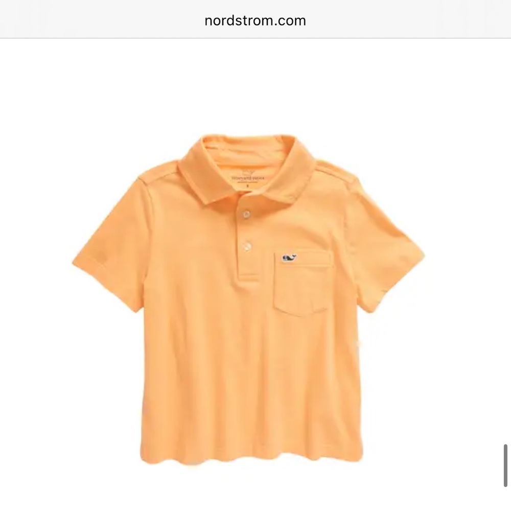 Vineyard vines slub jersey polo melon 🧡 boys size 4T